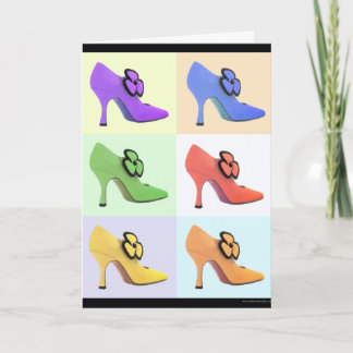 Carte d'anniversaire de l'amant de chaussures