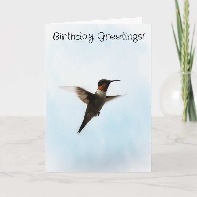 Carte d'anniversaire de l'amant d'oiseaux (Devant)