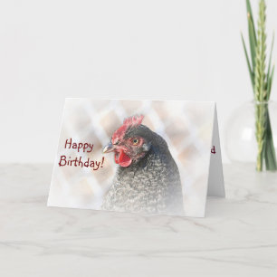 Carte d'anniversaire de l'ami du poulet