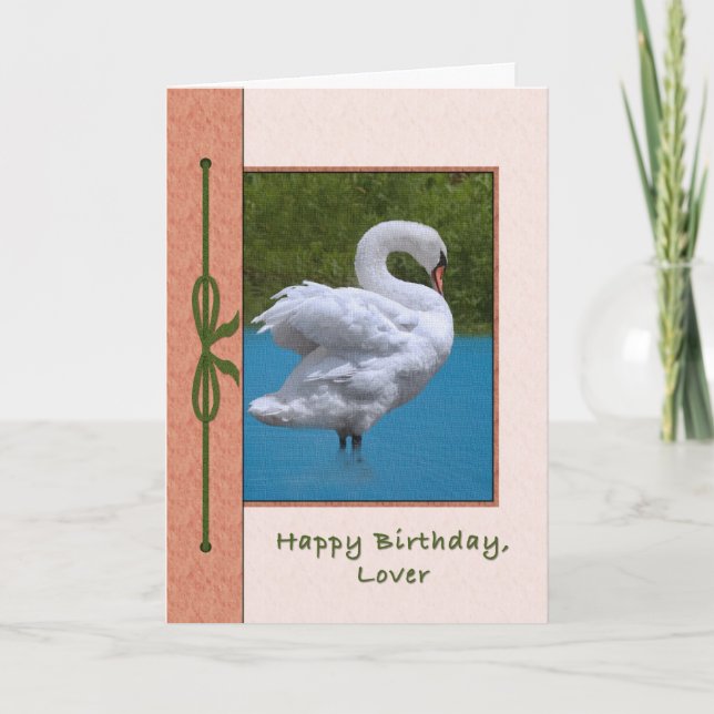 Carte d'anniversaire de l'amoureux avec Oiseau de  (Devant)