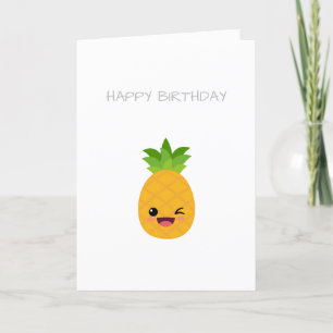 Carte d'anniversaire de l'ananas