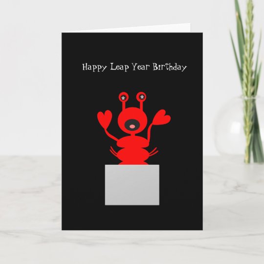 Carte D Anniversaire De L Annee Bissextile Homard Zazzle Fr