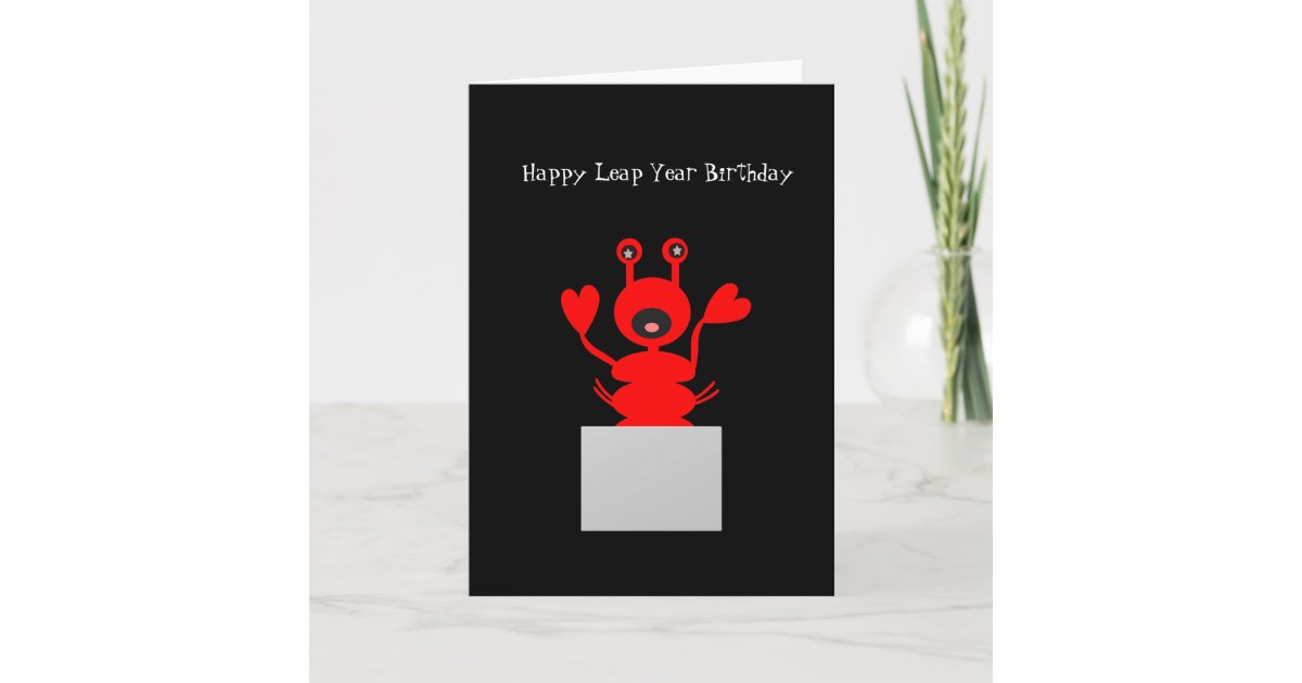Carte D Anniversaire De L Annee Bissextile Homard Zazzle Fr Carte D Anniversaire De L Annee Bissextile Homard Zazzle Fr