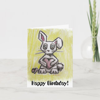 Carte d'anniversaire de lapin
