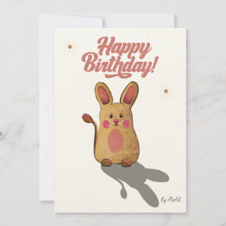 Carte d'anniversaire de lapin mignon par Alzart –