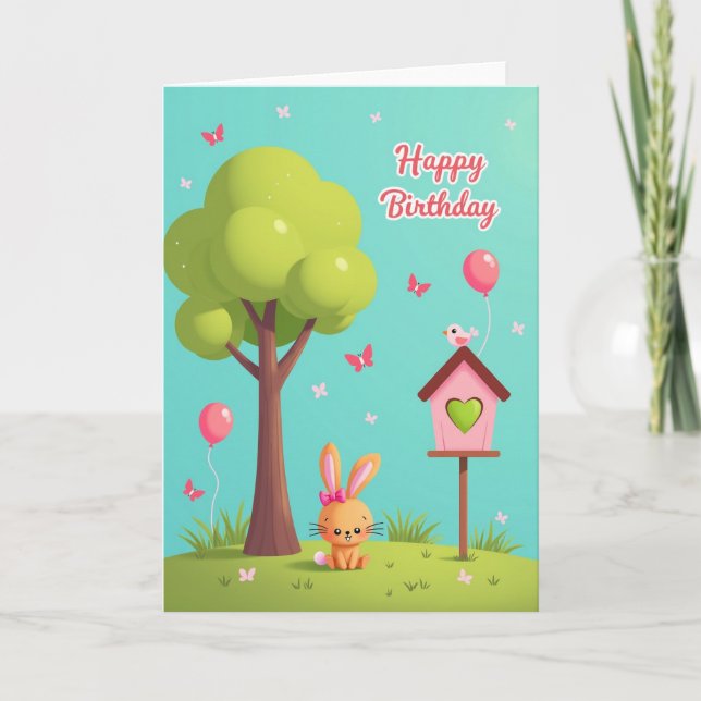 Carte d'anniversaire de l'arbre doux (Devant)