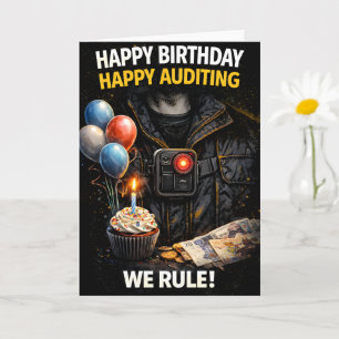 Carte d'anniversaire de l'auditeur officiel, joyeu
