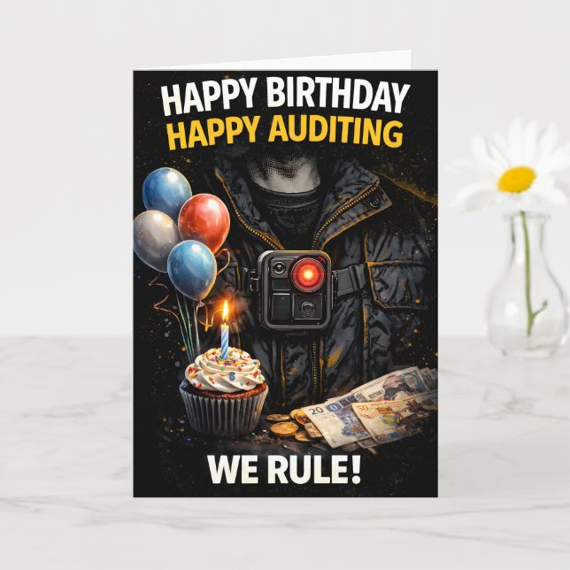 Carte d'anniversaire de l'auditeur officiel, joyeu (Petite plante)