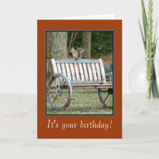 Carte d'anniversaire de l'écureuil n Nut