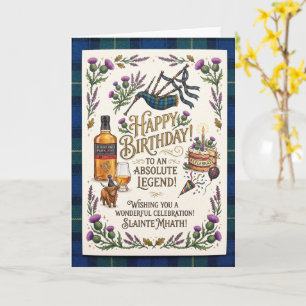 Carte d'anniversaire de légende écossaise
