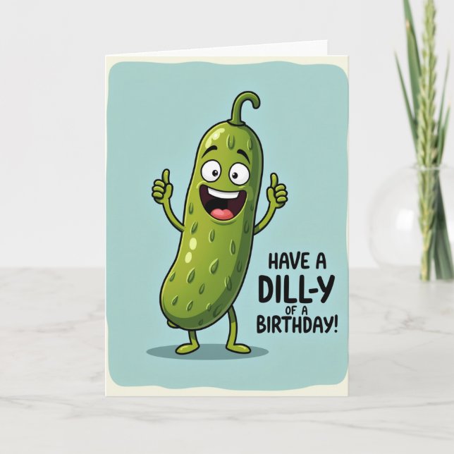 Carte d'anniversaire de légume fantaisiste (Devant)
