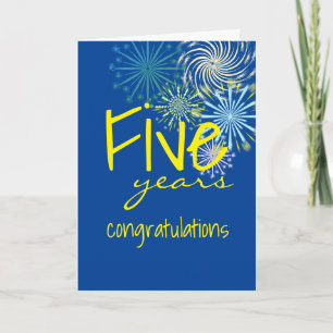 Carte d'anniversaire de l'employé de Fireworks UNI