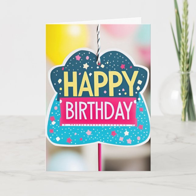 Carte d'Anniversaire de l'enseigne Star & Dots (Devant)
