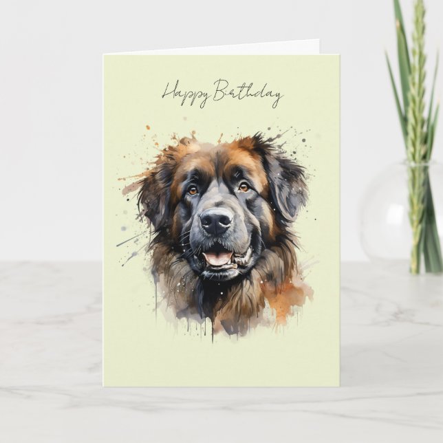 Carte d'anniversaire de Leonberger #1 (Devant)