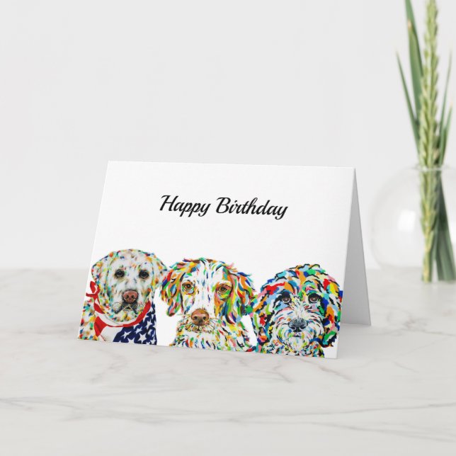 Carte d'anniversaire de l'espagne du Labrador (Devant)