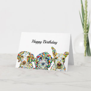 Carte d'anniversaire de l'espagnol Sheepadoodle Pi