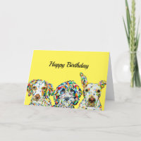 Carte d'anniversaire de l'espagnol Sheepadoodle Pi