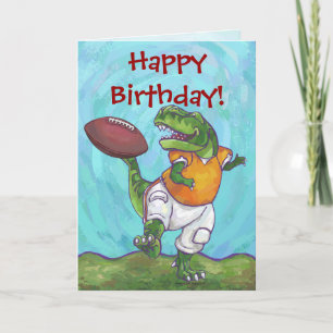 Carte d'anniversaire de l'étoile de football TRex