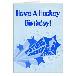 Carte d'anniversaire de l'étoile de hockey