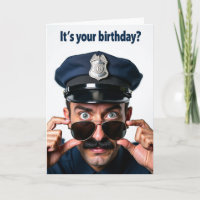 Carte d'anniversaire de l'homme à moustache