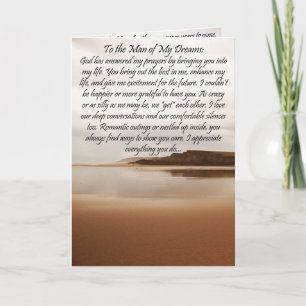 Carte d'anniversaire de l'homme de mes rêves