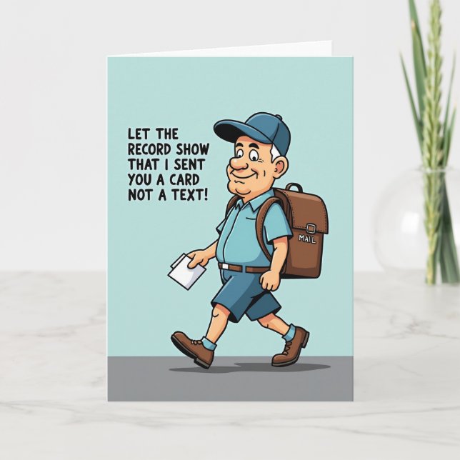 Carte d'anniversaire de l'homme souriant (Devant)