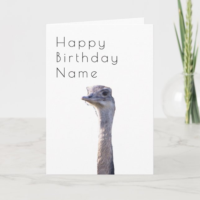 Carte d'anniversaire de l'hôtel Cute Rhea Art déco (Devant)