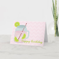 Carte d'anniversaire de lime et citron vert