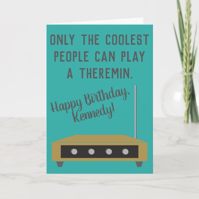 Carte d'anniversaire de l'instrument de musique Th (Devant)