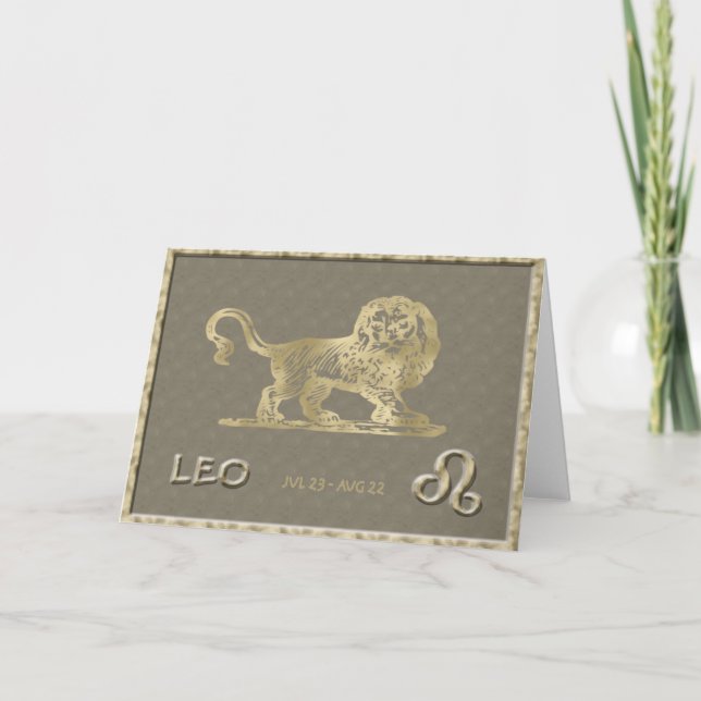 Carte d'anniversaire de Lion (Devant)