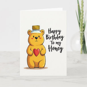 Carte d'anniversaire de l'ours amical