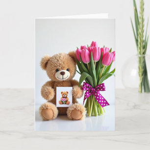 Carte d'anniversaire de l'ours doux
