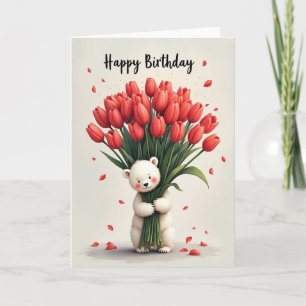Carte d'anniversaire de l'ours en peluche
