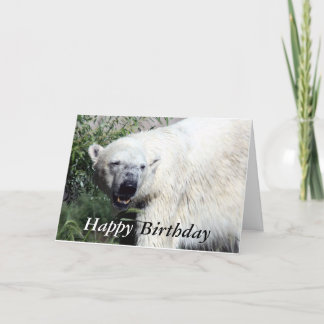 Carte d'anniversaire de l'ours polaire