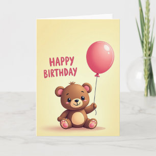 Carte d'anniversaire de l'ours souriant