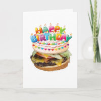 Carte d'anniversaire de luxe d'hamburger
