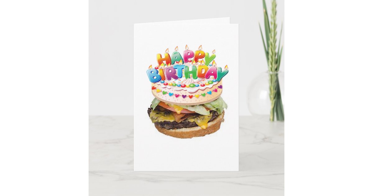 Carte D Anniversaire De Luxe D Hamburger Zazzle Fr