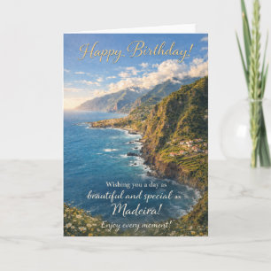 Carte d'anniversaire de Madère – Portugal côtier p