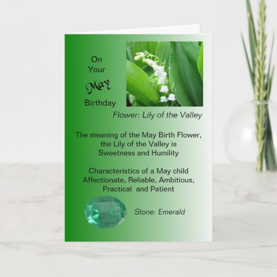 Carte D Anniversaire De Mai Le Muguet Et Zazzle Fr