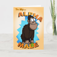 Carte d'anniversaire de mâle alpha