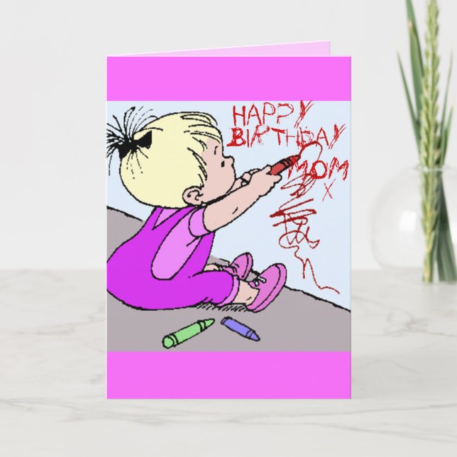 CARTE D'ANNIVERSAIRE DE MAMAN (Devant)