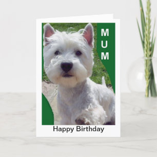 Carte d'anniversaire de maman de Westie Westi