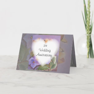 carte d'anniversaire de mariage 1 an