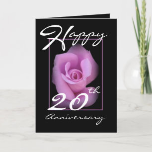 Carte d'anniversaire de mariage 20 ans avec bourge