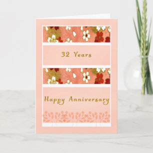 Carte d'anniversaire de mariage 32 ans