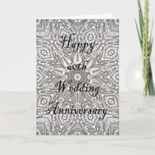 Carte d'anniversaire de mariage 60 ans