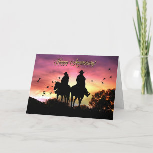 Carte d'anniversaire de mariage Country Western Co