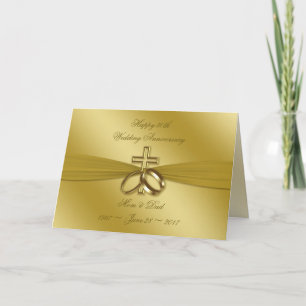 Carte d'anniversaire de mariage de 50 ans dorée re
