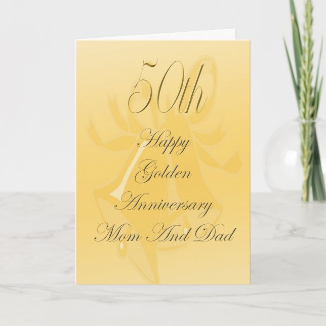 Carte d'anniversaire de mariage de 50 ans pour mam (Devant)