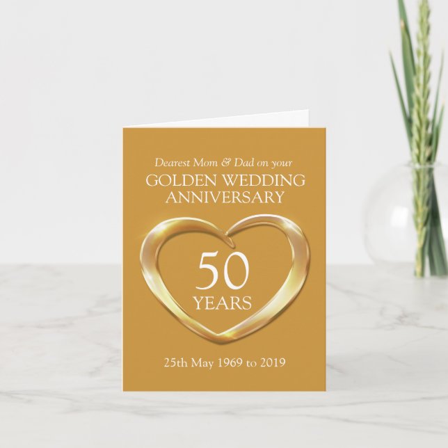 Carte d'anniversaire de mariage de maman et papa p (Devant)